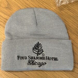 Gray Four Seasons Hotel Chicago Beanie Gray & Black One Size